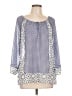 Banana Republic 100% Polyester Blue 3/4 Sleeve Blouse Size L - photo 1