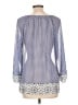 Banana Republic 100% Polyester Blue 3/4 Sleeve Blouse Size L - photo 2