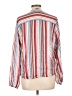 Marci Stripes Blue Pink Long Sleeve Blouse Size L - photo 2