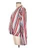 Marci Stripes Blue Pink Long Sleeve Blouse Size L - photo 5