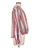 Marci Stripes Blue Pink Long Sleeve Blouse Size L - photo 4