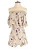 Peppermint 100% Rayon Floral Tan Romper Size S - photo 1