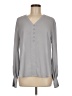 Express 100% Polyester Gray Long Sleeve Blouse Size M - photo 1