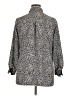 Joan Rivers 100% Polyester Animal Print Silver Long Sleeve Blouse Size 14 - photo 2