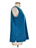 Maggie Sweet 100% Polyester Blue Sleeveless Blouse Size L - photo 4