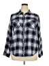 Maurices Plaid Blue Long Sleeve Button-Down Shirt Size XXL - photo 1