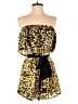Jealous Tomato 100% Polyester Animal Print Gold Yellow Romper Size S - photo 1