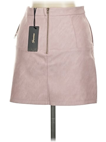 Shinestar Faux Leather Skirt (view 2)
