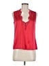 Generation Love Red Sleeveless Silk Top Size M - photo 1