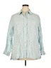 Lands' End 100% Cotton Blue 3/4 Sleeve Button-Down Shirt Size 22W - photo 1