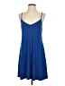 Express Solid Blue Casual Dress Size S - photo 1