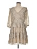 Azoe 100% Polyester Paisley Tan Cocktail Dress Size M - photo 1