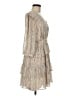 Azoe 100% Polyester Paisley Tan Cocktail Dress Size M - photo 4