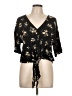 LUQ 100% Rayon Black 3/4 Sleeve Blouse Size L - photo 1