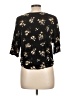 LUQ 100% Rayon Black 3/4 Sleeve Blouse Size L - photo 2
