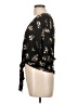 LUQ 100% Rayon Black 3/4 Sleeve Blouse Size L - photo 5