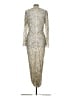 Mac Duggal 100% Polyester Metallic Silver Cocktail Dress Size 10 - photo 2