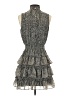 1.State 100% Polyester Animal Print Gray Cocktail Dress Size S - photo 2