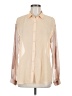 Bar III 100% Polyester Color Block Ivory Long Sleeve Blouse Size M - photo 1