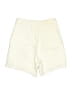 Zara 100% Baumwolle Solid Ivory Shorts Size 4 - photo 2