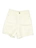 Zara 100% Baumwolle Solid Ivory Shorts Size 4 - photo 1