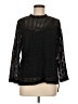 Point Sur 100% Polyester Black Long Sleeve Blouse Size 6 - photo 1