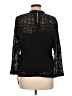 Point Sur 100% Polyester Black Long Sleeve Blouse Size 6 - photo 2