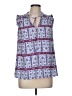 Ann Taylor LOFT 100% Polyester Blue Sleeveless Blouse Size M - photo 1