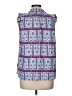 Ann Taylor LOFT 100% Polyester Blue Sleeveless Blouse Size M - photo 2