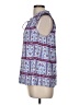 Ann Taylor LOFT 100% Polyester Blue Sleeveless Blouse Size M - photo 5