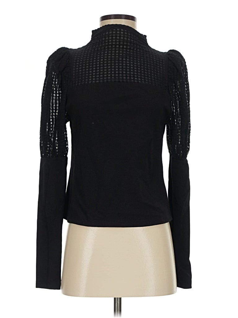 Pre-owned Maeve Long Sleeve Top Black Turtleneck Tops