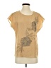 Talbots 100% Polyester Tan Short Sleeve Top Size S - photo 1
