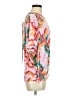 Mara Hoffman 100% Silk Pink Short Sleeve Blouse Size M - photo 4