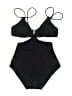 Lands' End Solid Black One Piece Swimsuit Size 12 - photo 1