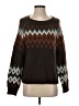 Wooden Ships Chevron-herringbone Brown Pullover Sweater Size XS - photo 1