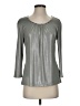 Ruby Rd. Metallic Silver 3/4 Sleeve Top Size XS - photo 1