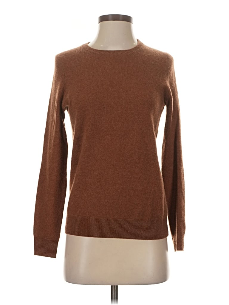 Pre-owned C By Bloomingdale's Cashmere Pullover Sweater In Brown