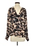 BCBGMAXAZRIA 100% Silk Brown Long Sleeve Silk Top Size XS - photo 1