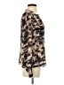 BCBGMAXAZRIA 100% Silk Brown Long Sleeve Silk Top Size XS - photo 4