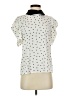 Shein Polka Dots Ivory Short Sleeve Blouse Size 4 - photo 1