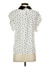 Shein Polka Dots Ivory Short Sleeve Blouse Size 4 - photo 2
