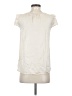 Zara Basic 100% Polyester Ivory Short Sleeve Blouse Size XS - photo 2