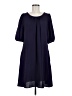 Connected Apparel 100% Polyester Solid Blue Purple Casual Dress Size 8 - photo 1
