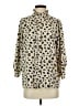 Jade Animal Print Silver 3/4 Sleeve Blouse Size S - photo 1