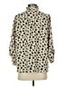 Jade Animal Print Silver 3/4 Sleeve Blouse Size S - photo 2