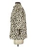 Jade Animal Print Silver 3/4 Sleeve Blouse Size S - photo 5