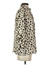 Jade Animal Print Silver 3/4 Sleeve Blouse Size S - photo 4