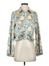 Drew Paisley Gold Long Sleeve Blouse Size XS - photo 1