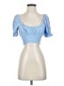 Just Polly Blue Short Sleeve Top Size XS (estimated) - photo 1