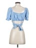 Just Polly Blue Short Sleeve Top Size XS (estimated) - photo 2